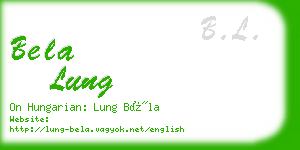 bela lung business card